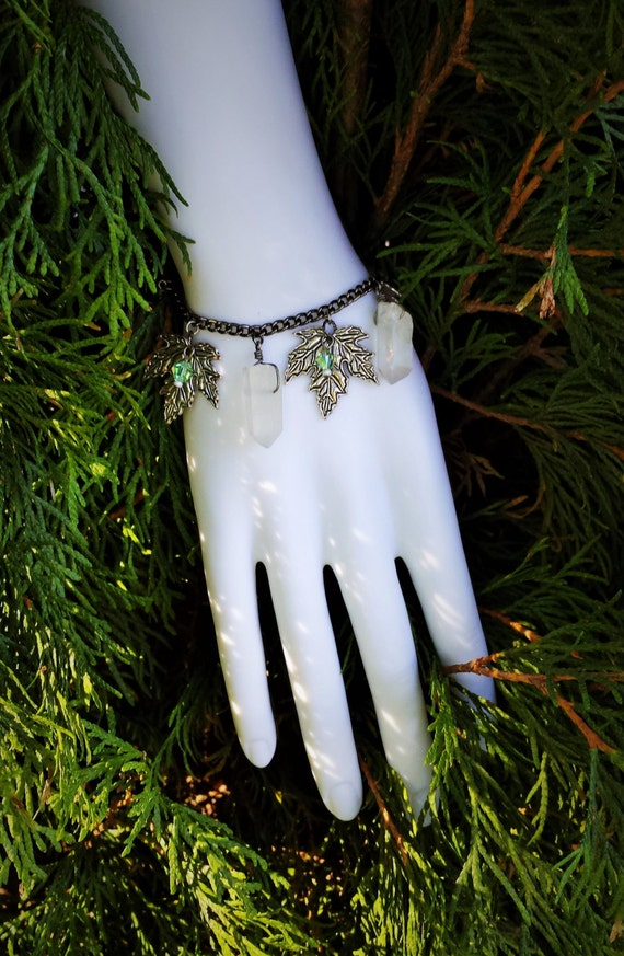 Silvan Woods Rainbow Aura Quartz Bracelet Forest Bracelet With