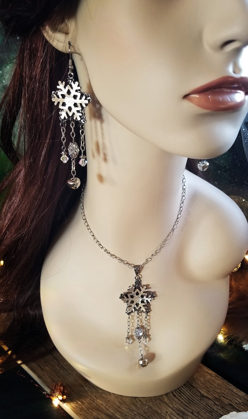Sixexey Jingle Bell Necklace & Earrings Set For Women - Christmas Holiday Party Jewelry With Colorful Bells, Adjustable Silver Chain