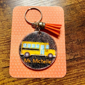 School Bus keychain