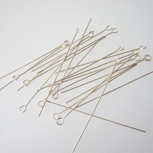 10 Pcs Sterling Silver 24G, 1.5 Inch Eye Pin