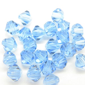 24 Pcs SWAROVSKI 6mm 5301 Bicone Crystal Bead