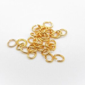 100 Pcs 5x4mm/22G Oval Jump Ring, Gold Plated, Gunmetal Plated, White Plated