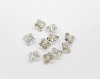 12 Pcs Swarovski (5754) 5mm, 6mm Butterfly Crystal Bead