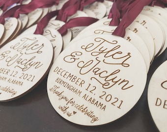 Unique Wedding Favors, Favors for Christmas Wedding, Favors for New Years Eve Wedding, New Years Eve Party Favors, Custom Ornament