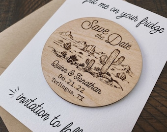 Desert Wedding Save The Date Magnet, Cactus Party Invitation, Party Favor, Wedding Favor, Wedding Keepsake, Wedding Announcement