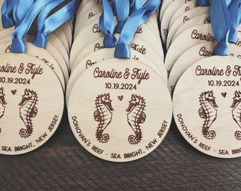 Beach Wedding Favor Ornament, Party Facors, Aquarium Wedding Keepsake, Christmas Wedding Favor, Event Favors, Custom Ornament