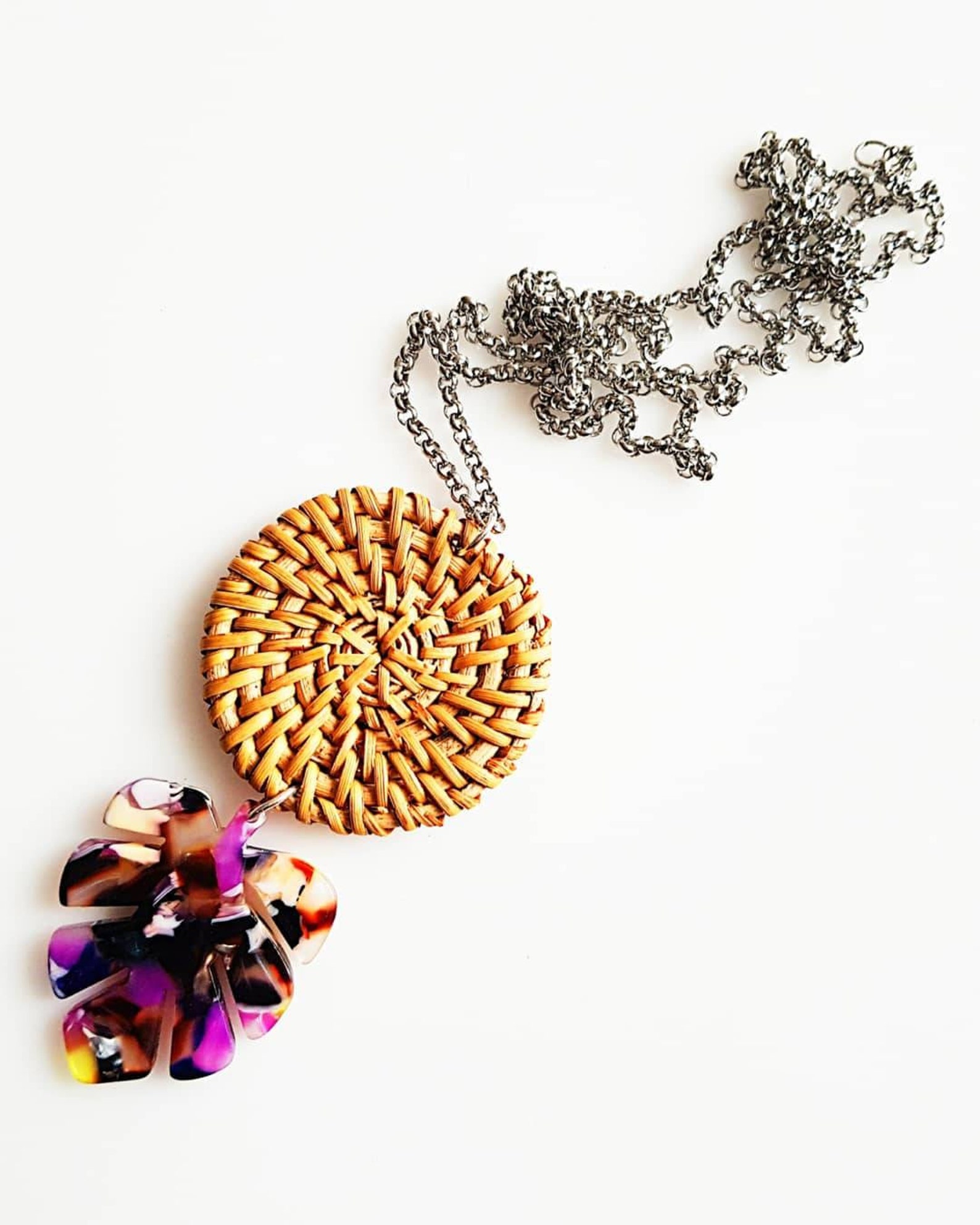 Long silver statement necklace jewelry for Christmas | Etsy