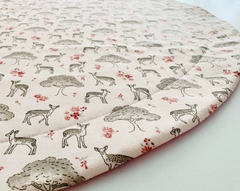 Pink Rose Print Pink Peony Round baby Play Mat Baby Roundie Round Rug Baby Blanket gift Organic Play Mat Floral Theme Flower Print