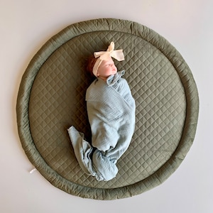 1 METRE Size Padded SOFTEST Quilted Baby Play Mat, Velvety Soft Rug, Minky Soft Play Mat, Playmat, Roundie, Baby Room, velvet Rug, Baby rug
