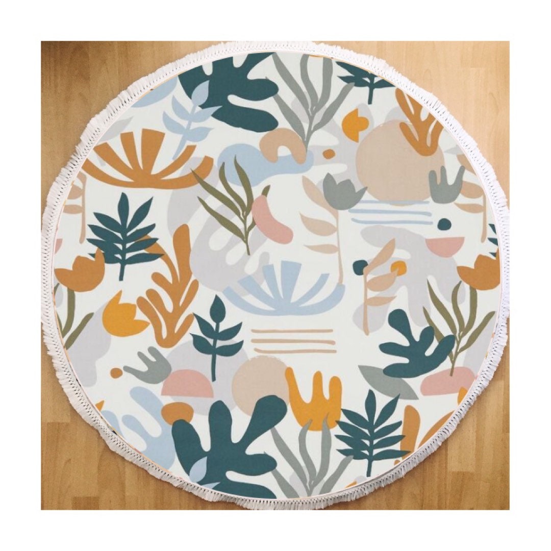 Play Mat JUNGLE Leaf Print Baby Playmats Baby Play Mat Tree Etsy