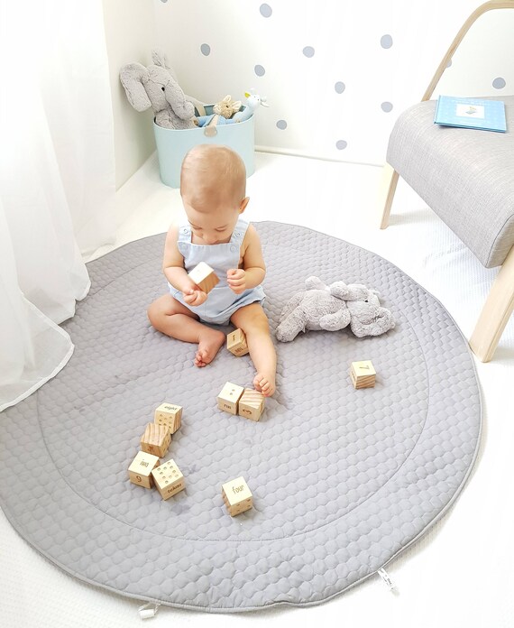Luxurious Quilted Play Mat And Toy Storage Bag All In One Baby Etsy