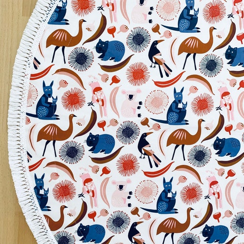 Australian BABY PLAY MAT Australia Animals Large Padded Etsy