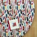 FEATHERS Play Mat, Bohemian, Boho Decor, Feathers Print, Boho Baby, Boho Gift, Roundie, Padded Round Rug, Modern Kids Decor, Baby Playmat 
