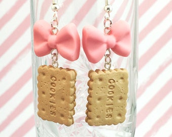 Cookie Earrings - Miniature Food Earrings - Cute Earrings - Daughter Birthday Gift - Birthday Idea - Foodie Gift - Cute Gift Idea - Kawaii -