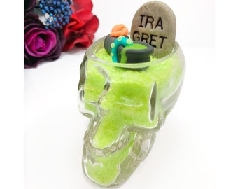 Skull Decor - Gothic Home Decor - Plant Pot - Desk Accessories - Fairy Garden - Gothic - Halloween - Creepy Cute - Miniatures - Terrarium -