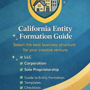 California Entity Formation Guide – Attorney-Drafted Templates (Digital Download)