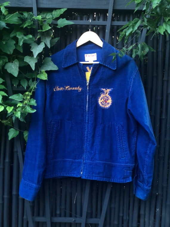 Vintage Texas FFA Blue Corduroy Patch Jacket Men’s