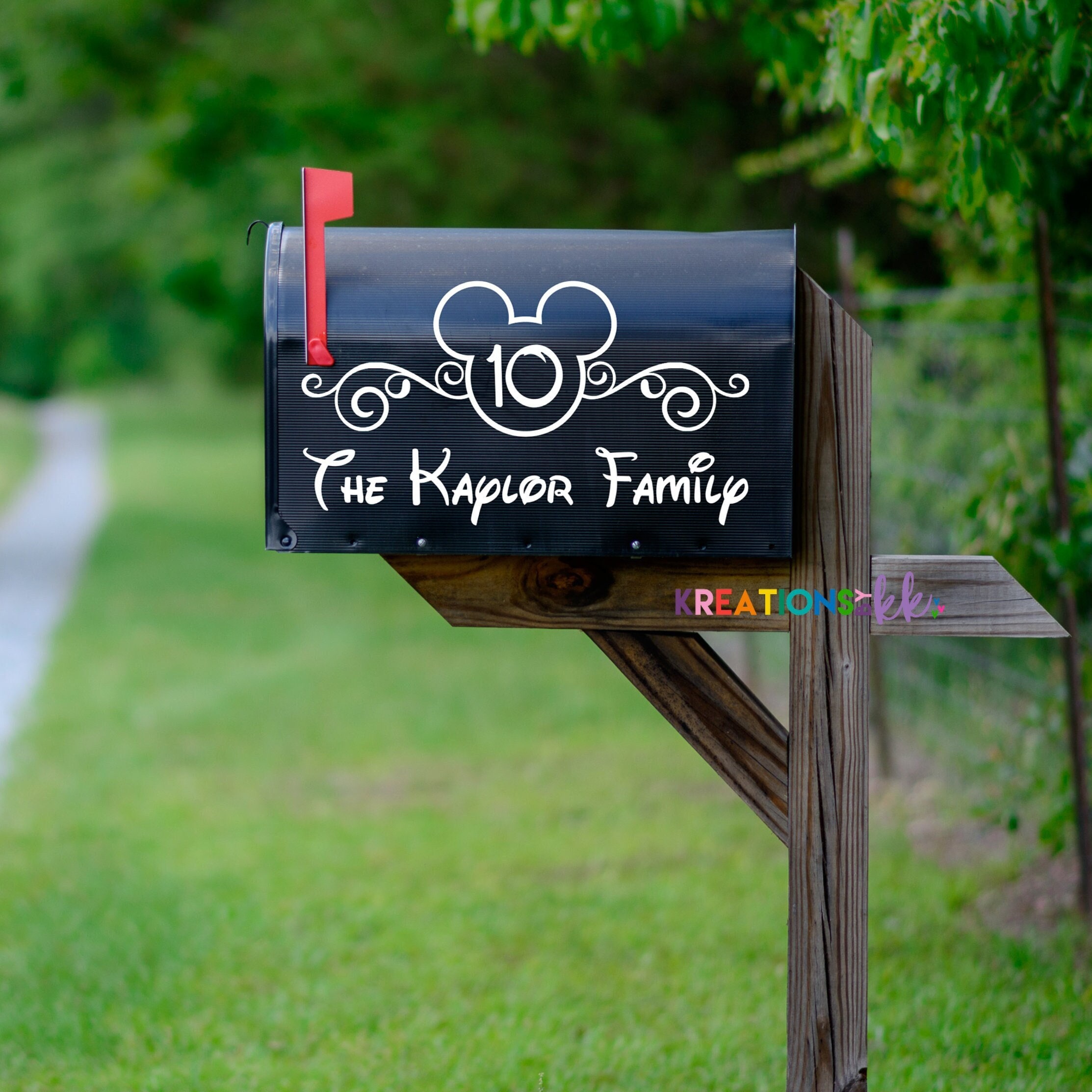 Mickey Mouse Personalized Mailbox Decal Custom image image