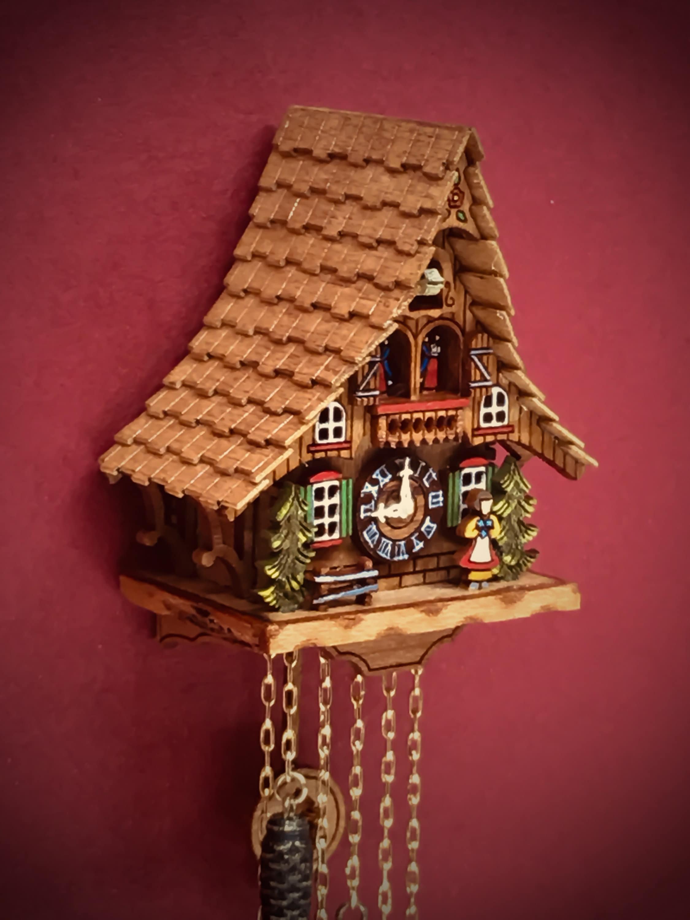 Miniature Cuckoo Clock Cottage Etsy