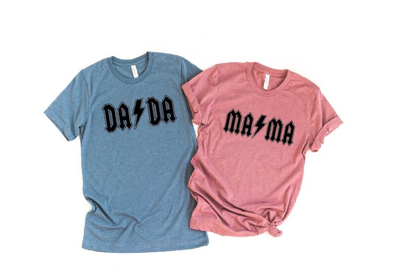 Pregnancy Announcement Shirts Mama Dada Shirts Mama Shirt Dada Tshirt New Dad Shirt New Mom Shirt Gender Reveal Shrits Rockstar Family Shirt