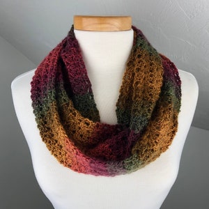 Autumn Crochet Infinity Scarf