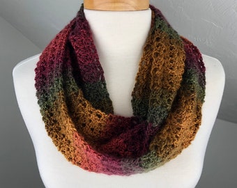 Autumn Crochet Infinity Scarf