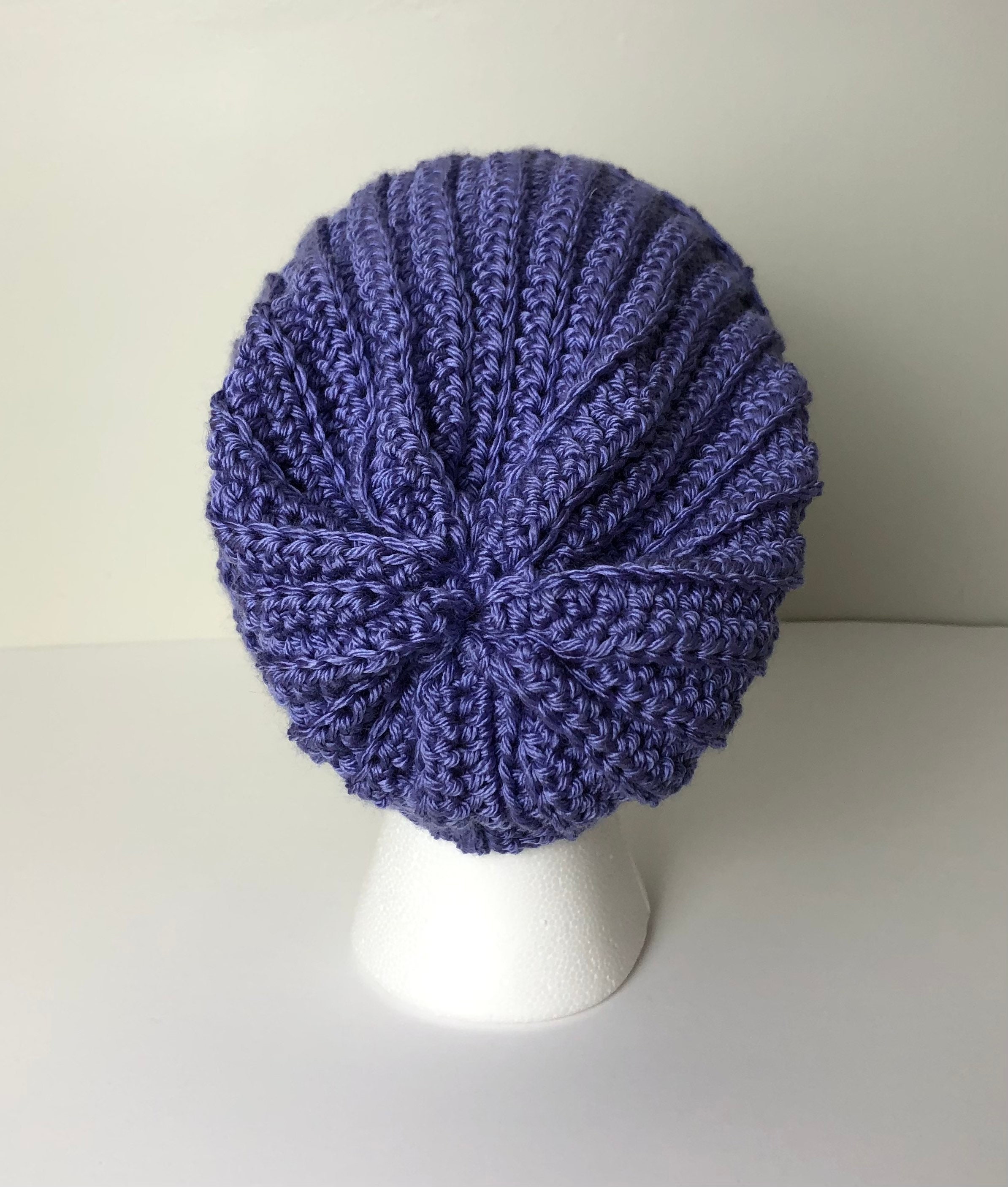 Women\'s Crochet Knitted Style Beanie Slouchy Hat Lavender Lavender Hat /women main image 2