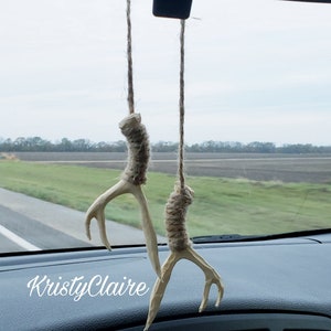 Rear View Mirror Antler Accessories, Ivory, Charm, Decoration, Hanger, Faux Antlers image 7