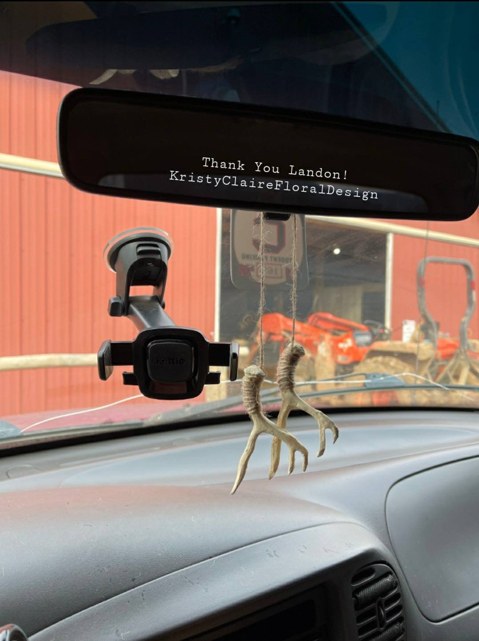 Rear View Mirror Antler Accessories Ivory Charm Decoration Etsy