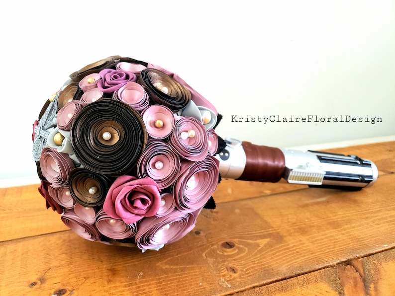 Star Wars Inspired Bridal Bouquet Lightsaber Bouquet image 1