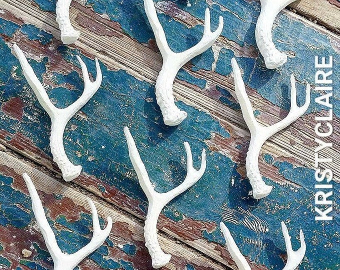 Mini Antler, 1 Faux, Handmade, 1 Small Antler, Deer, Taxidermy, White, Cream, Black, Gold, Copper, Silver, Red, Purple, Orange, Pink, Blue