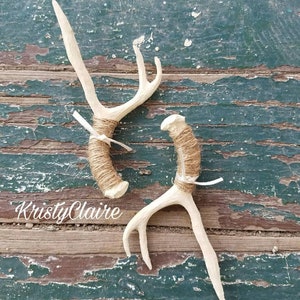 Ivory Antler Boutonniere, Faux, Pin-on, Lapel, Buttonhole, Mini Antler, Taxidermy image 2