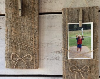 Barnwood Picture Frame, Rustic Farmhouse Wall Hanging