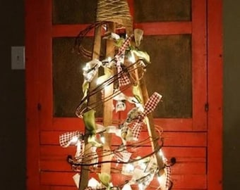 36" Christmas Tree, Primitive Christmas Tree, Christmas Decoration, Farmhouse Decor, Rustic Christmas Tree, Country Christmas Tree