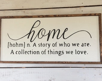 Custom Hand Painted Farmhouse Sign, Personalized Wood Wall Decor