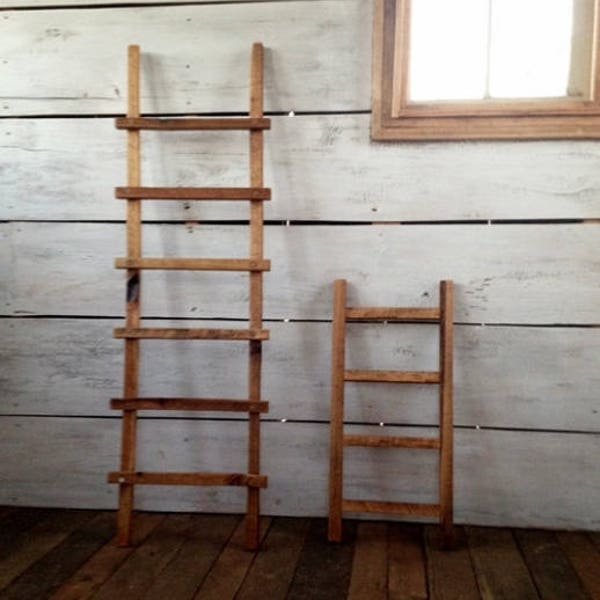 Wood Ladder, Wooden Ladder, Quilt Ladder, Blanket Ladder, Rustic Ladder, Decorative Ladder, Distressed Wood Ladder, Farmhouse Decor