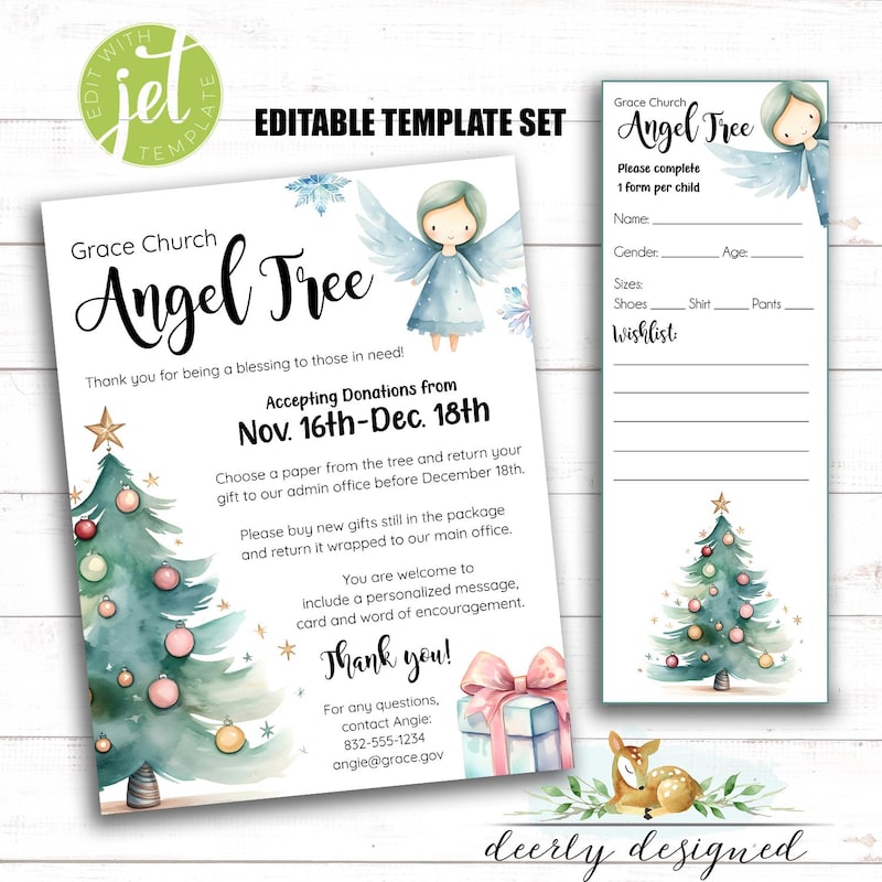 Printable Angel Tree Template Etsy Printable Angel Tree Template Etsy