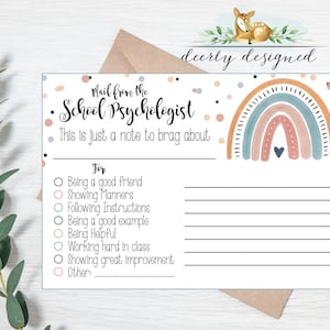 Schulpsychologe Mail - Notiz vom Schulpsychologen - Sofort Download - Printable - Dekor - Back to School - Schulrat