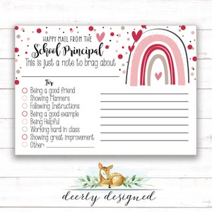 Principal Printable - Note from Principal - From Principal Office -School - First day of school - back to school - rainbow - Classroom