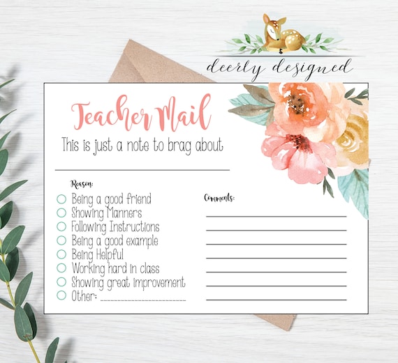 Teacher's Positive Postcard Pack - 50 Classroom Motivation Cards For Student Good Behavior Notes Home