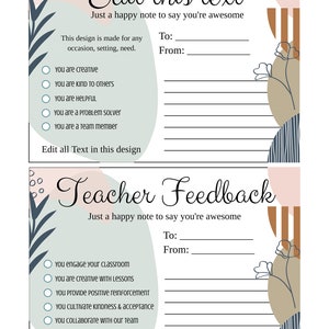 EDITABLE Abstract Boho Stationary - Employee - Teacher Mail - Teacher Feedback - Principal Mail - School Counselor - Edit yourself