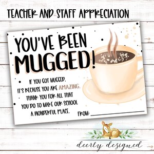 Regalo divertido de agradecimiento al maestro - Director - Consejero escolar - Enfermera escolar - Administrador de la escuela - Regalo de taza de café para maestros - Te han asaltado