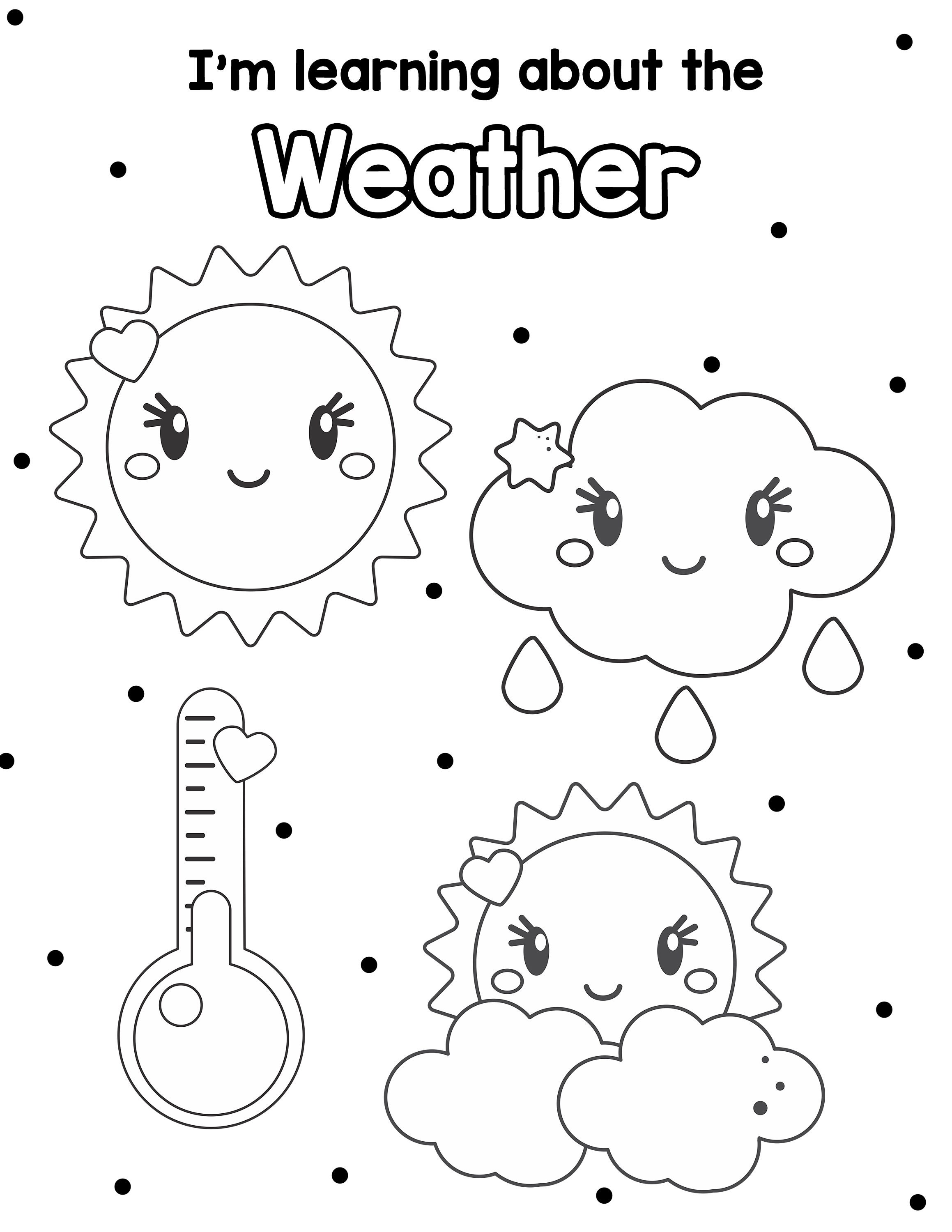 preschool rainy day coloring pages