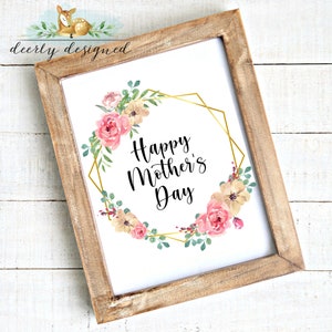 Happy Mother's Day Table Sign - Moederdag feest - Moederdag kaart - Moederdag afdrukbaar - Moederdag cadeau - Teken afdrukbaar 8x10