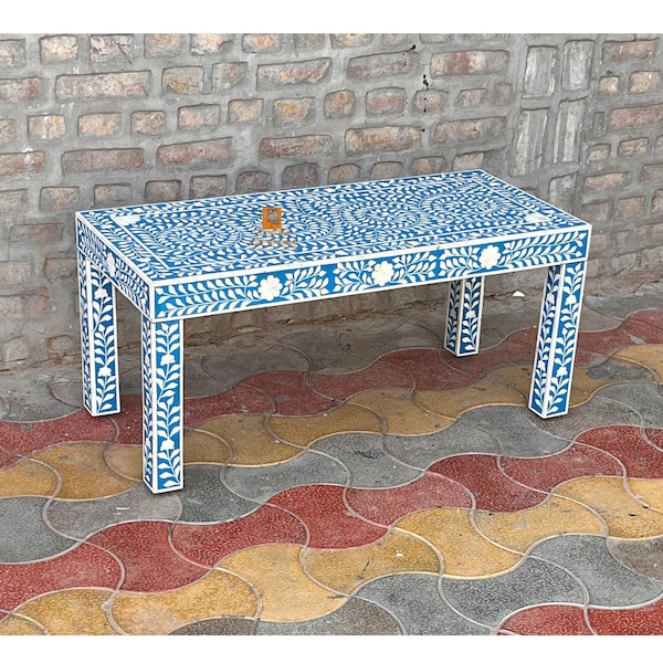 Bone Inlay Bench - Etsy