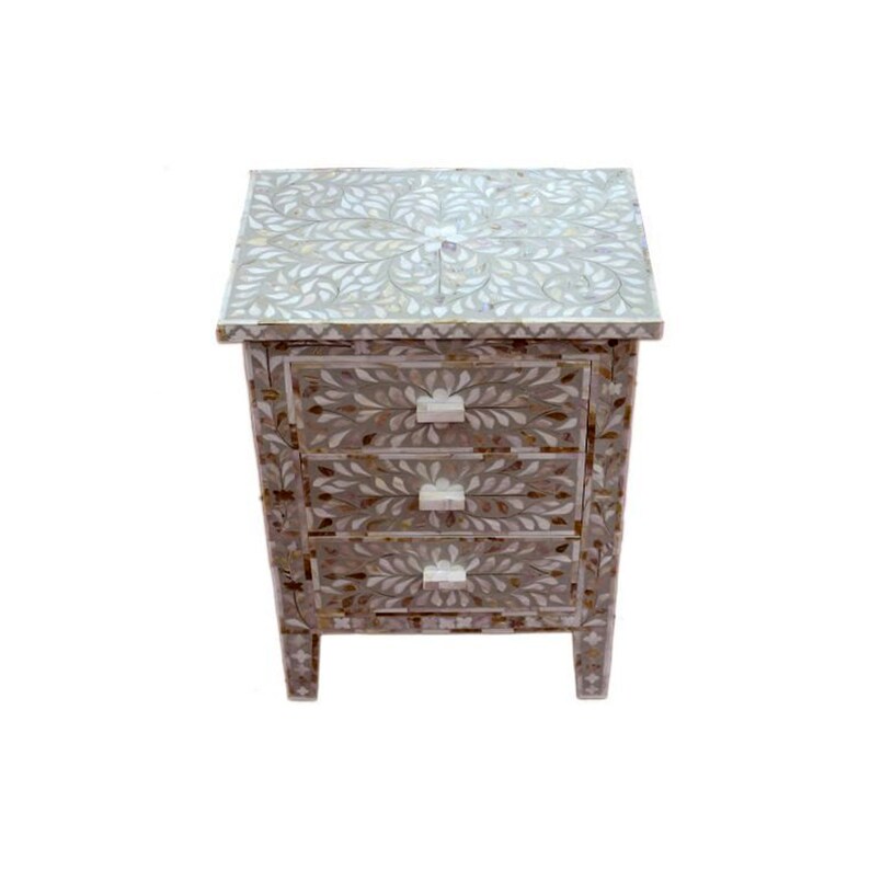 Rajwadi-Mother-of-Pearl-Inlay-Bedside-Nightstand-Side-Table
