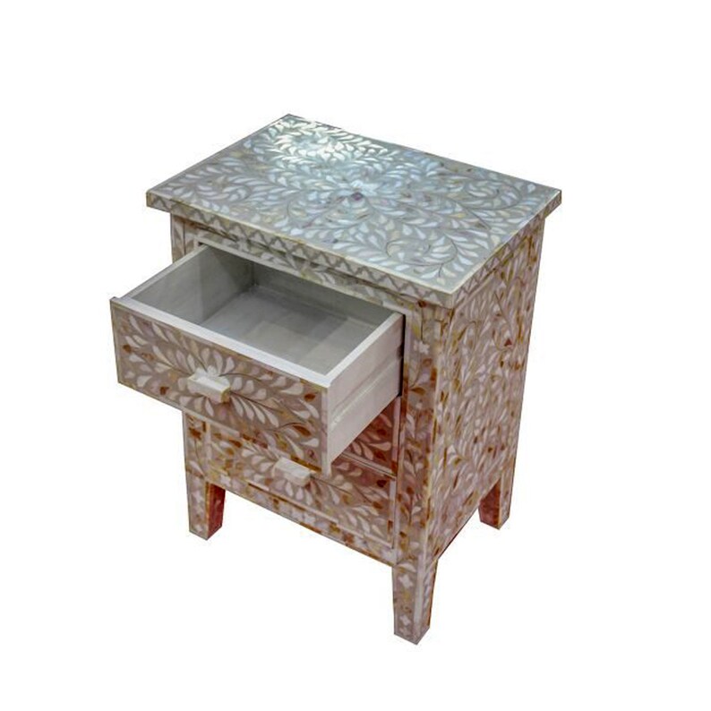 Rajwadi-Mother-of-Pearl-Inlay-Bedside-Nightstand-Side-Table