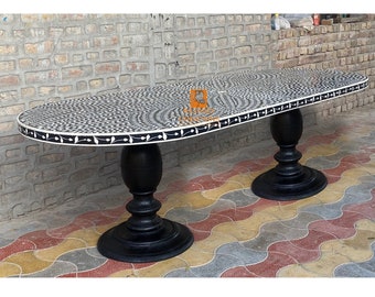 Handmade Bone Inlay Wooden Dining table Furniture