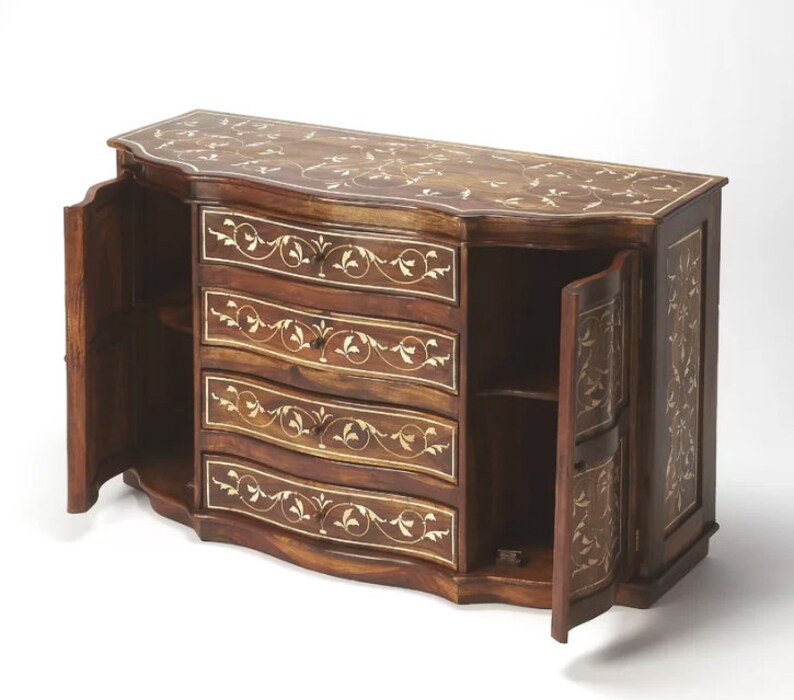 Bone Inlay Wooden Modern Antique Handmade Sideboard Furniture Etsy