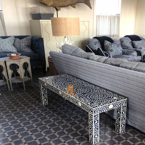 Bone Inlay Bench - Etsy